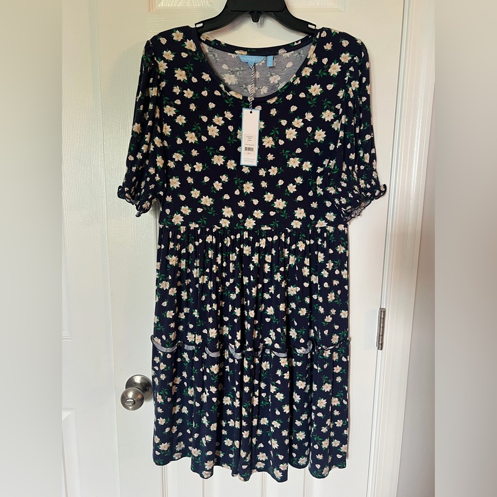 Draper James Navy Magnolia Mini Dress
